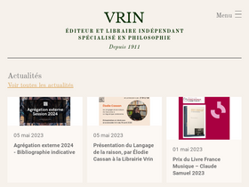'vrin.fr' screenshot