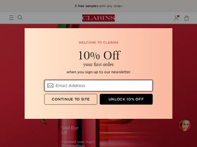 'clarins.com' screenshot