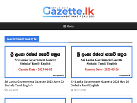 'gazette.lk' screenshot