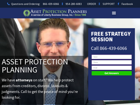 'assetprotectionplanners.com' screenshot