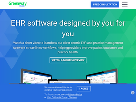 'greenwayhealth.com' screenshot