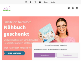 'naehfrosch.de' screenshot