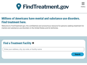 'findtreatment.gov' screenshot