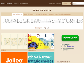 'fontlibrary.org' screenshot