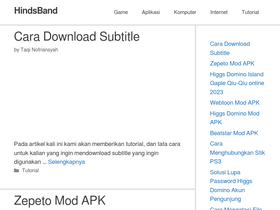 'hindsband.com' screenshot