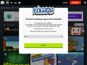 'kogama.com' screenshot