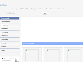 'eclassical.com' screenshot