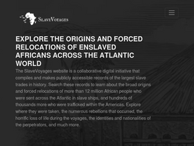 'slavevoyages.org' screenshot