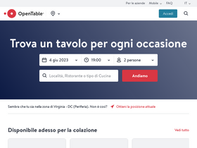 'opentable.it' screenshot