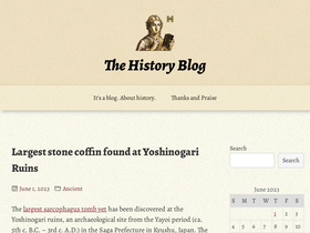 'thehistoryblog.com' screenshot