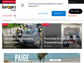 'infoprzasnysz.com' screenshot