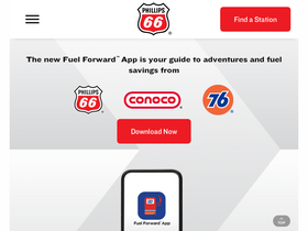 'phillips66gas.com' screenshot