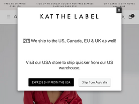 'katthelabel.com' screenshot