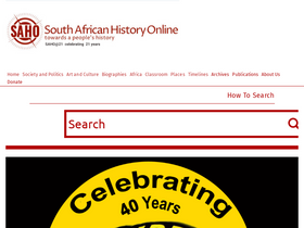 'sahistory.org.za' screenshot