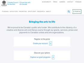 'canadacouncil.ca' screenshot