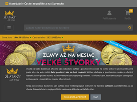 'zlataky.sk' screenshot