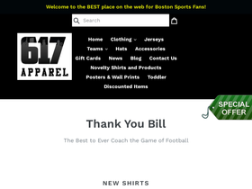 617apparel.com homepage screenshot