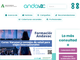 'andavac.es' screenshot
