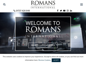 'romansinternational.com' screenshot