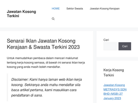 'jawatankosongku.net' screenshot