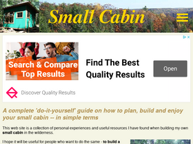 'small-cabin.com' screenshot