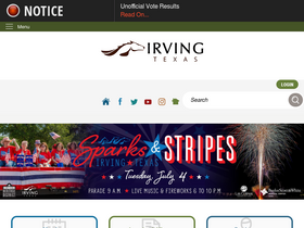 'cityofirving.org' screenshot