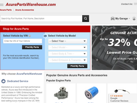 'acurapartswarehouse.com' screenshot