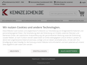 'kennzeichen.de' screenshot