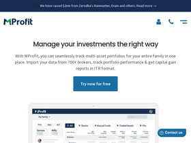 'mprofit.in' screenshot