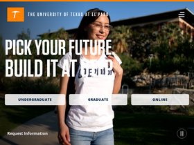 'utep.edu' screenshot