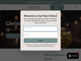 bomsnbuns.com homepage screenshot