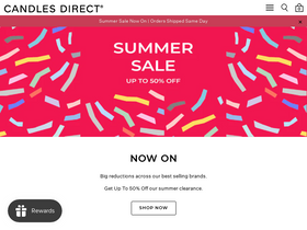 'candlesdirect.com' screenshot