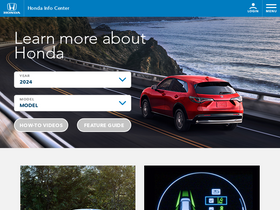'hondainfocenter.com' screenshot
