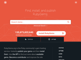 'rubygems.org' screenshot