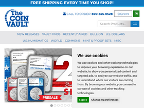'thecoinvault.com' screenshot