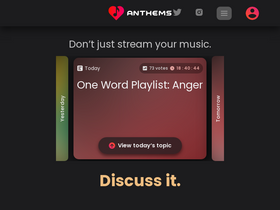 'anthems.fm' screenshot