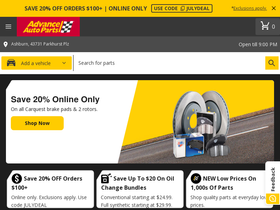 'advanceauto.com' screenshot