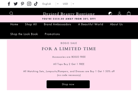 deziredbeauty.boutique homepage screenshot