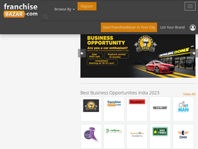 'franchisebazar.com' screenshot