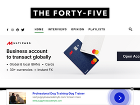 'thefortyfive.com' screenshot