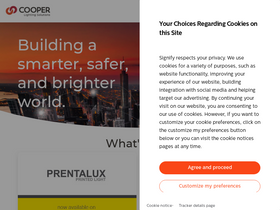 'cooperlighting.com' screenshot