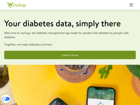 'mysugr.com' screenshot