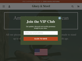 gloryandsteel.com homepage screenshot