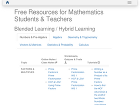 'radfordmathematics.com' screenshot