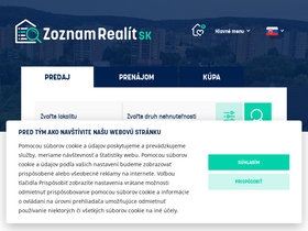 'zoznamrealit.sk' screenshot