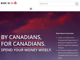 'madeinca.ca' screenshot