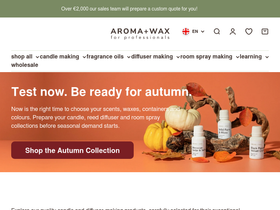 Aromawax homepage screenshot