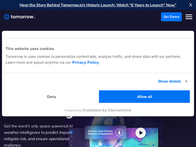 'tomorrow.io' screenshot