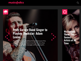 'musicoholics.com' screenshot