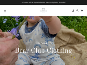 bearclubclothing.com homepage screenshot